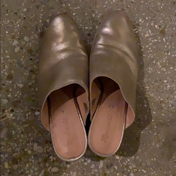 madewell gold mules